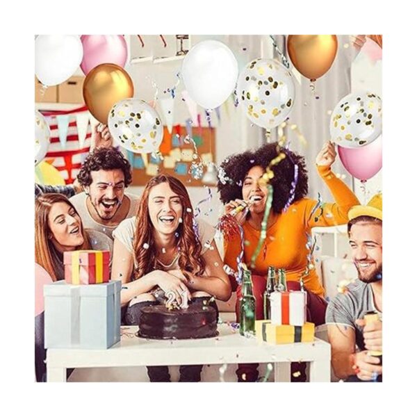 50 globos de confeti de lámina dorada globo de látex de_6