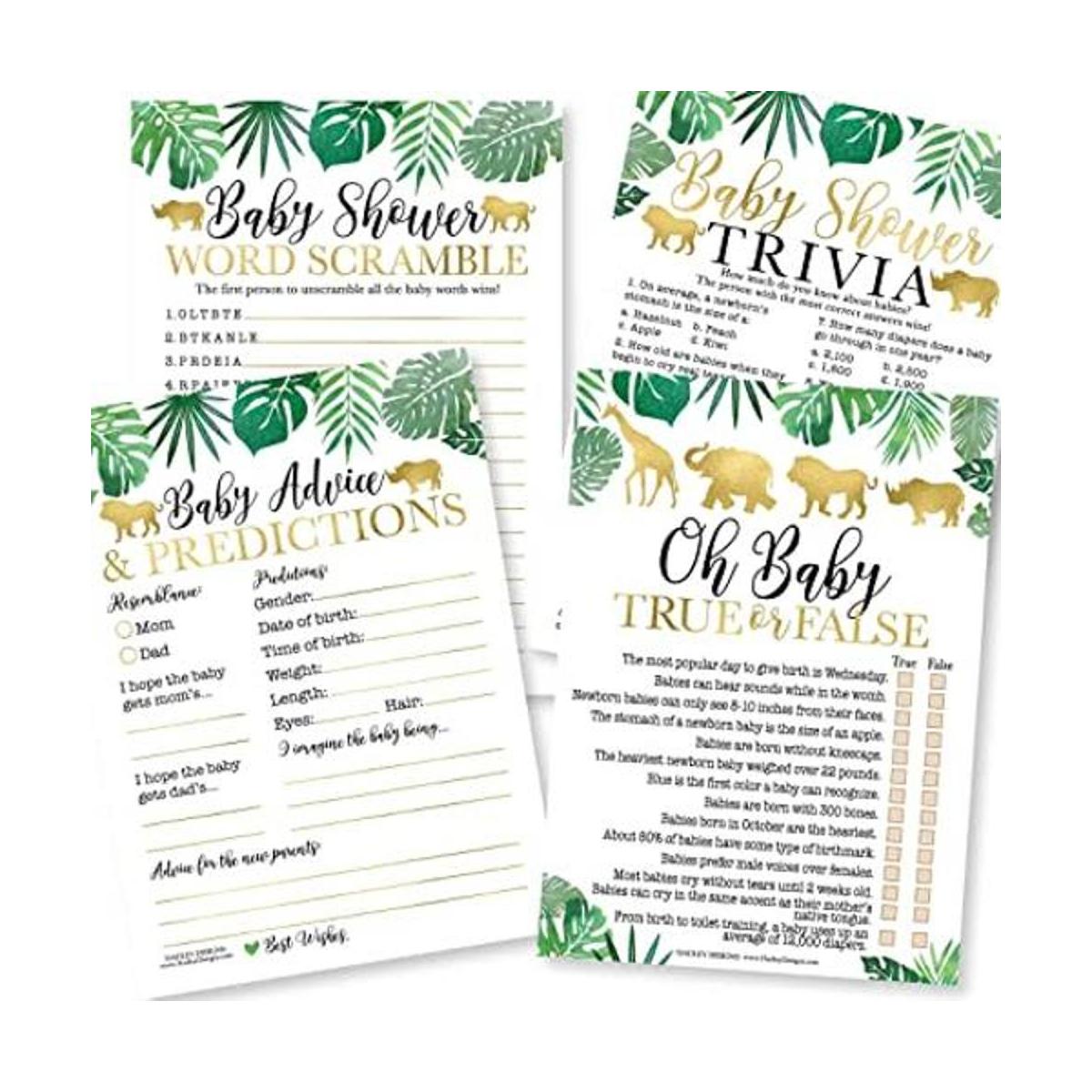 50 juegos de safari para baby shower género neutro 4