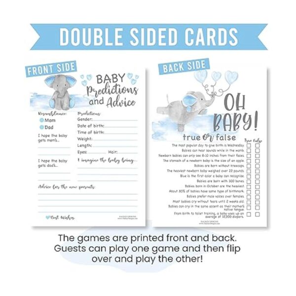 50 juegos de baby shower de elefante azul para niños 4_3