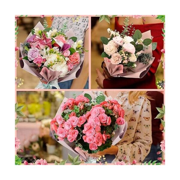 50 hojas de papel para envolver flores suministros de