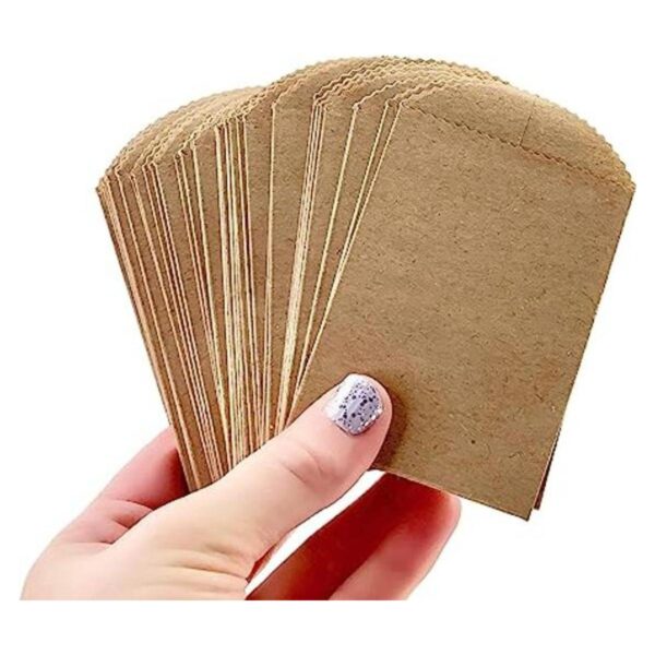 50 mini bolsas de papel Kraft 4 x 2.5 pulgadas DIY_1