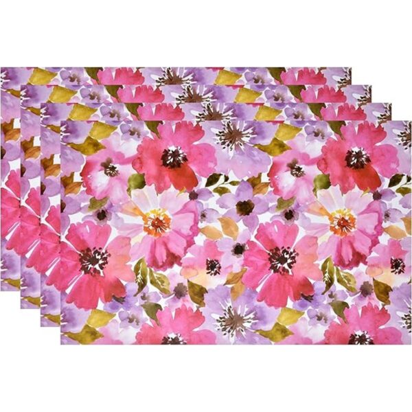 50 manteles individuales desechables de papel floral de 11_1