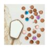 50 piezas de aretes de madera de acero inoxidable marrón