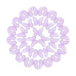 50 piezas de encaje de mariposa doble capa tela de