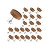 50 piezas de aretes de madera de acero inoxidable marrón