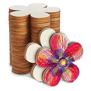 50 piezas de 3 pulgadas sin terminar recortes de flores de