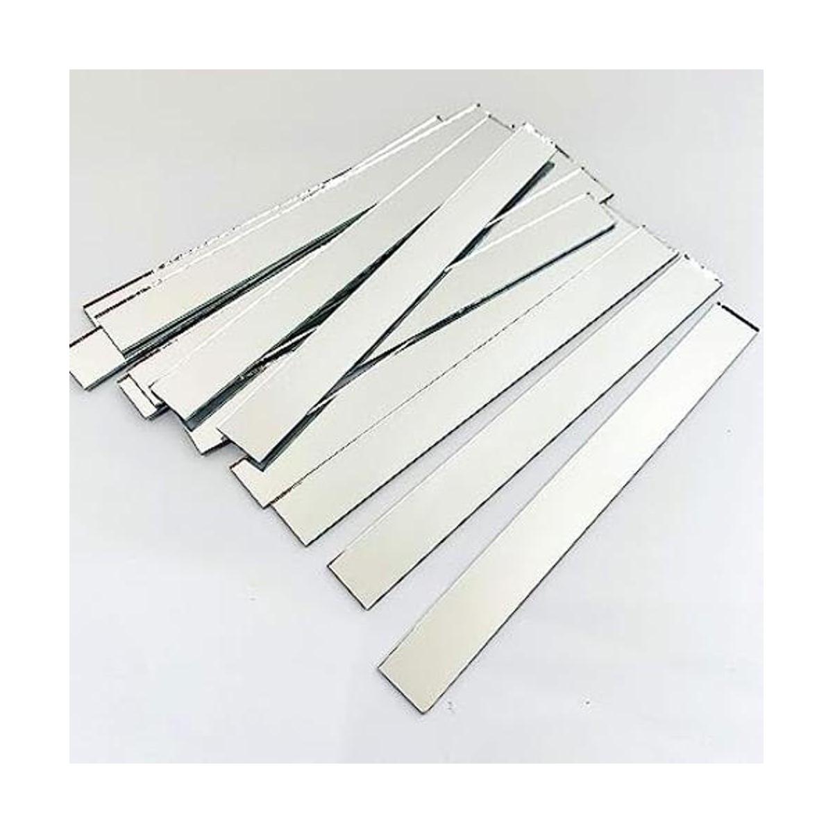 50 piezas de azulejos rectangulares de espejo de 12 x 5