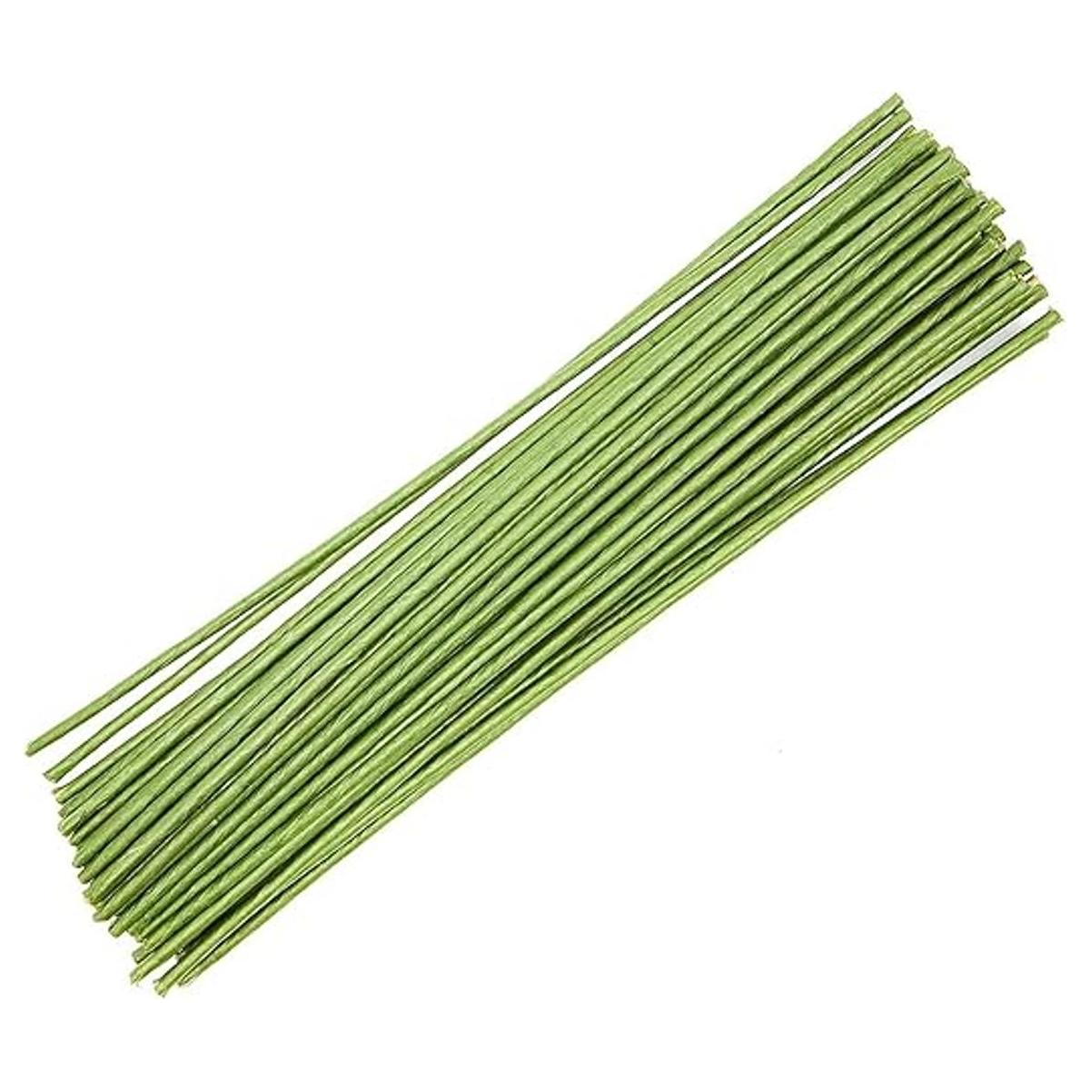 50 piezas de alambre floral verde calibre 6 para tallos de