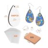 50 piezas de productos de sublimación en blanco Aretes de_2