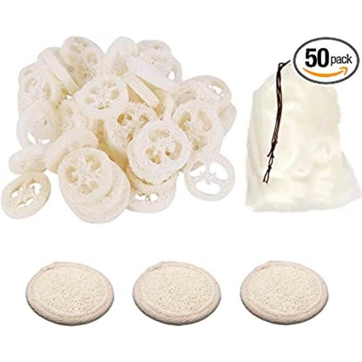 50 piezas de lufa natural de 3.15 pulgadas recortes de