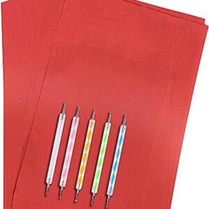 50 piezas de papel de transferencia de carbono rojo con 5