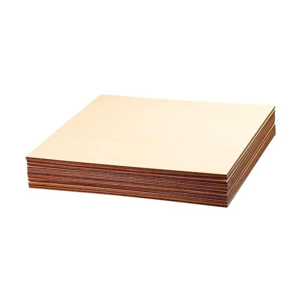 50 rebanadas de madera natural sin terminar cuadrados de