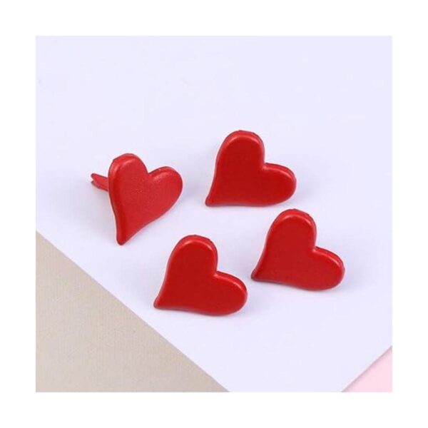 50 piezas de sujetadores de metal con forma de corazón_2