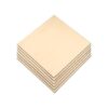 50 rebanadas de madera natural sin terminar cuadrados de