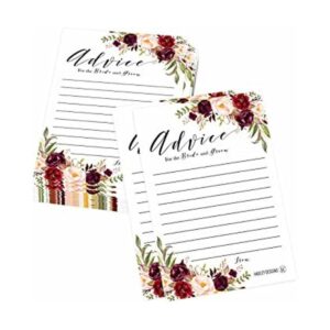 50 tarjetas de consejo de boda florales para novia y_1