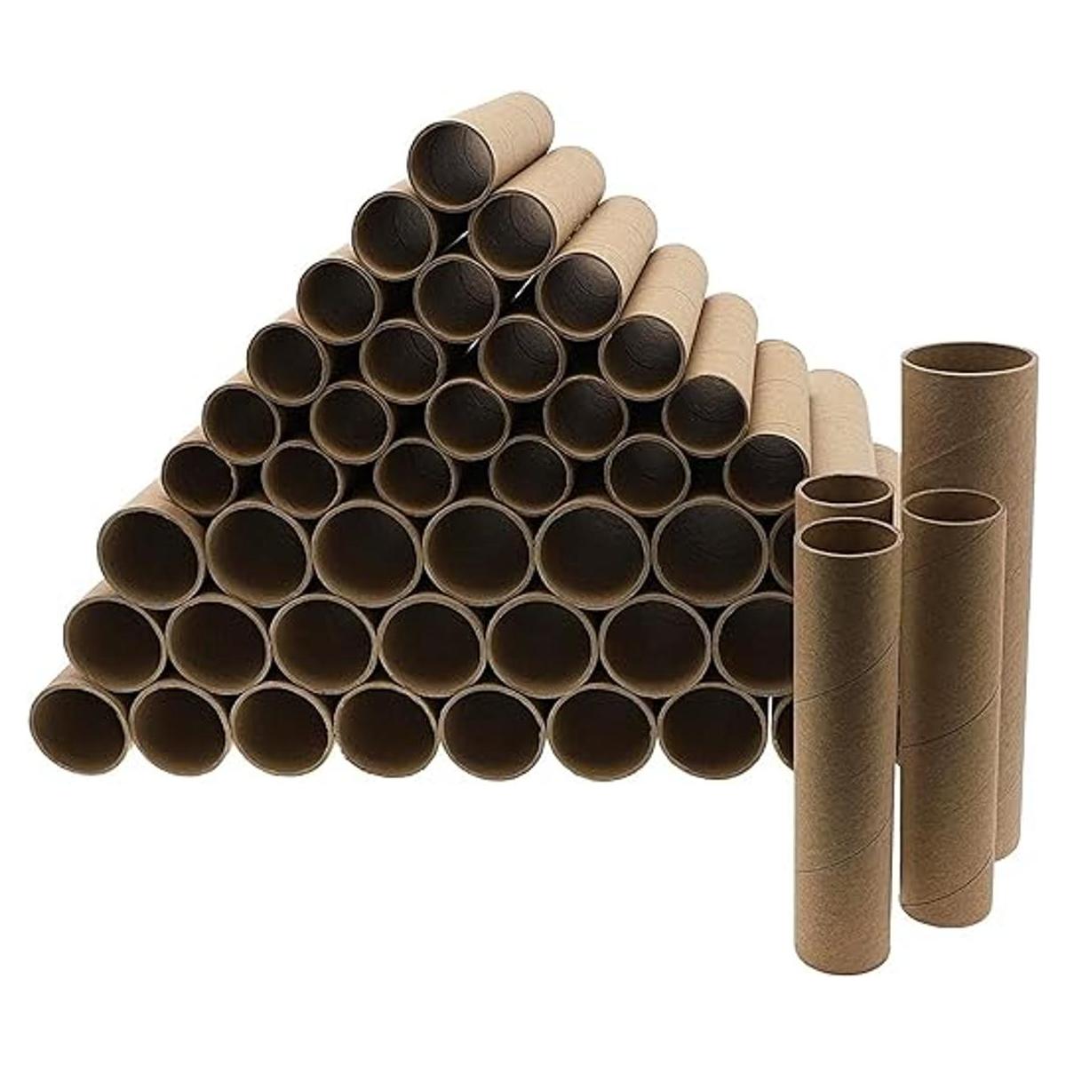 50 rollos de toallas de papel vacías marrones tubos de