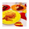50 platos de papel desechables de 9 pulgadas para cena y