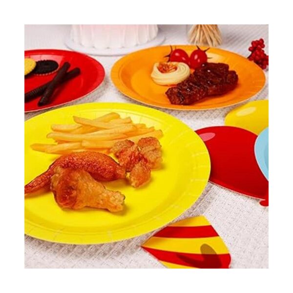 50 platos de papel desechables de 9 pulgadas para cena y