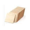 50 rebanadas de madera natural sin terminar cuadrados de