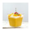 50 tazas cuadradas de plástico para postres aperitivos de