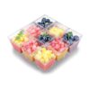 50 tazas cuadradas de plástico para postres aperitivos de