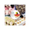 50 tazas cuadradas de plástico para postres aperitivos de