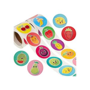 500 calcomanías en rollo de frutas calcomanías de frutas