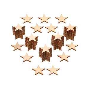 500 piezas de madera con forma de estrella sin terminar
