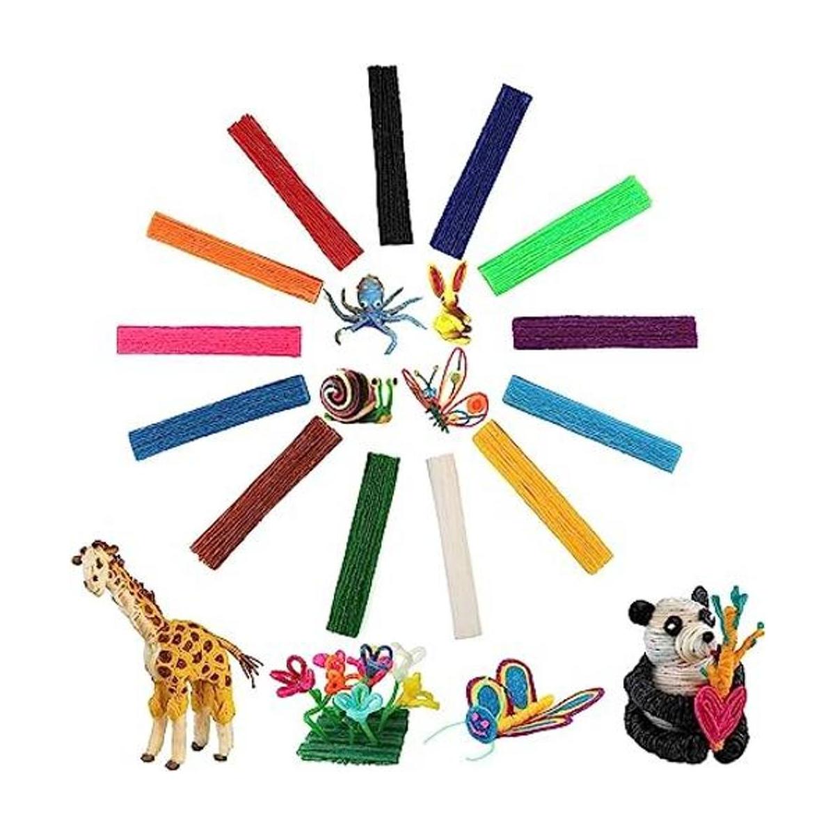 500 palillos de cera para niños 13 colores de cuerda de