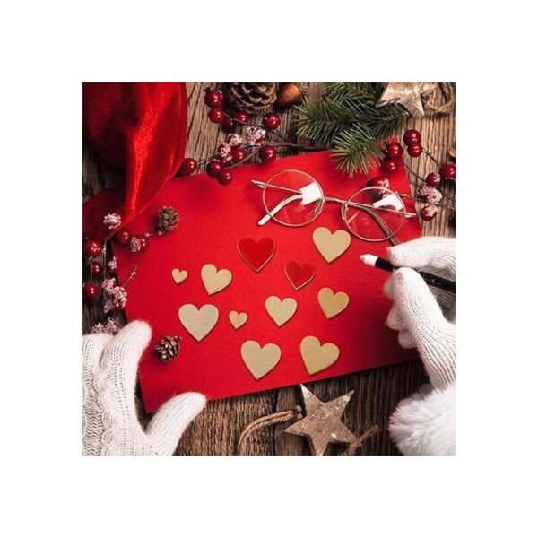 500 piezas de recortes de corazón de madera sin terminar