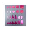 50pcs Rojo Rosa coser en el espejo brillantes DIY_5