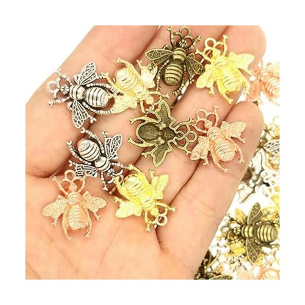 50pcs Color mezclado Honeybee Colgante Charms para DIY_5