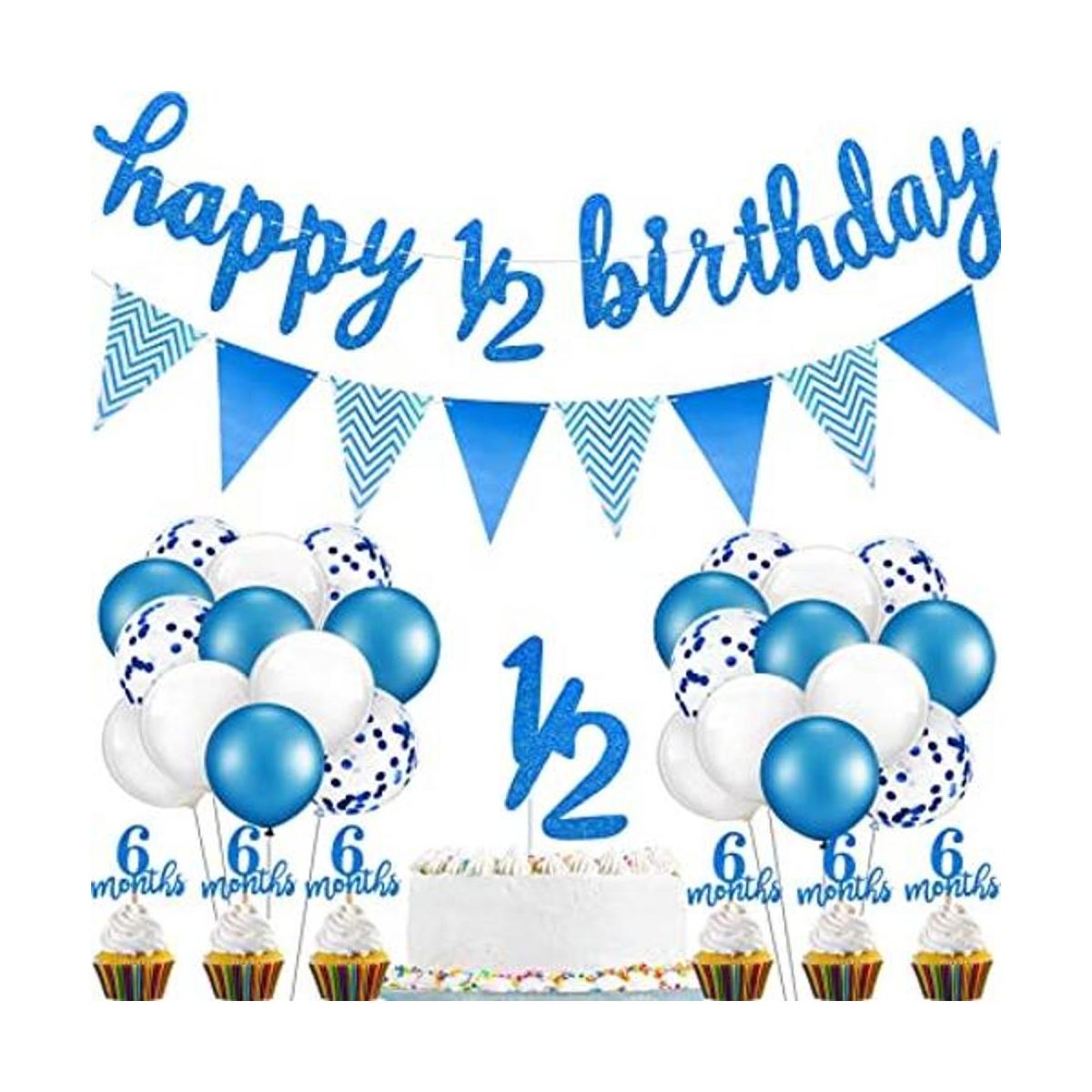 51 piezas de decoraciones de cumpleaños de 6 meses