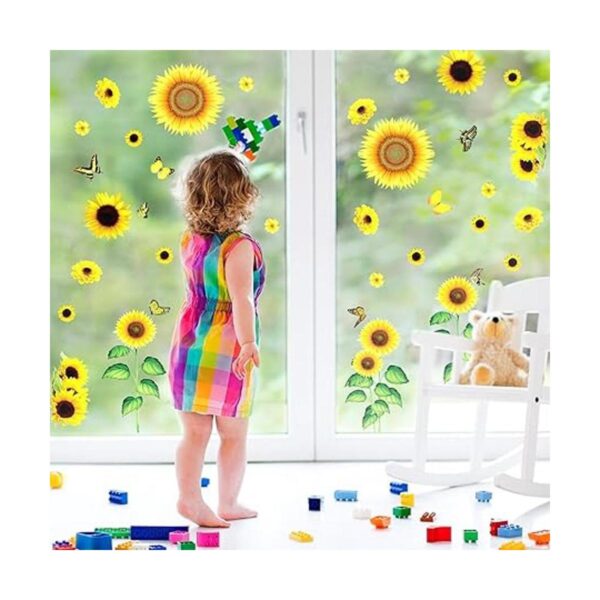 53 calcomanías de pared de margaritas de girasol