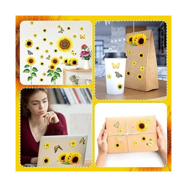 53 calcomanías de pared de margaritas de girasol