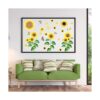 53 calcomanías de pared de margaritas de girasol