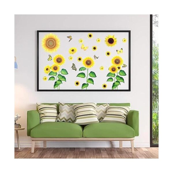 53 calcomanías de pared de margaritas de girasol
