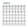 56pcs 7 Estilos Chakra Charms Aleación Yoga OM OHM Flor