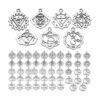 56pcs 7 Estilos Chakra Charms Aleación Yoga OM OHM Flor