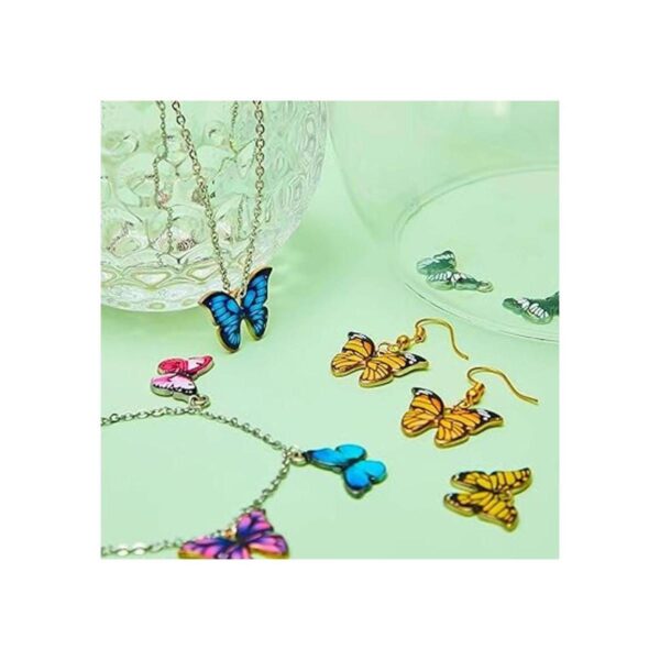 56 dijes de aleación de mariposa esmaltada con dije de