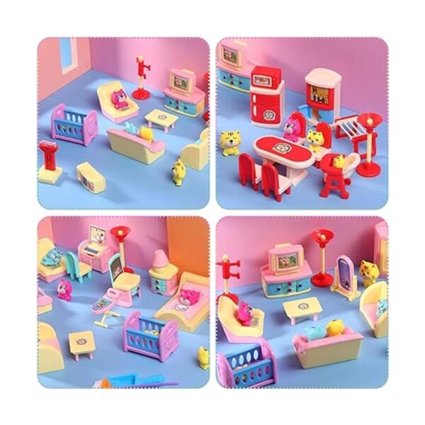 59 piezas de accesorios de muebles de casa de muñecas en