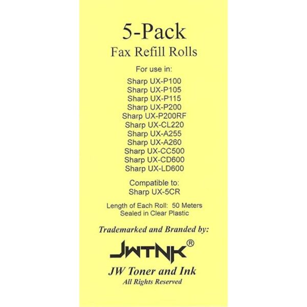 5Pack de ux5cr Fax Film Ribbon rollos de recambio_2