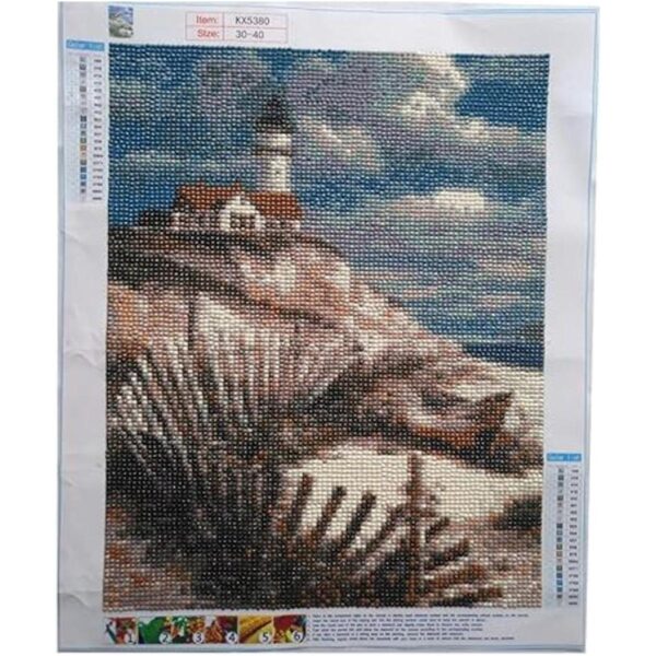 5D Diamond Painting DIY Beach Lighthouse Canvas Pictures