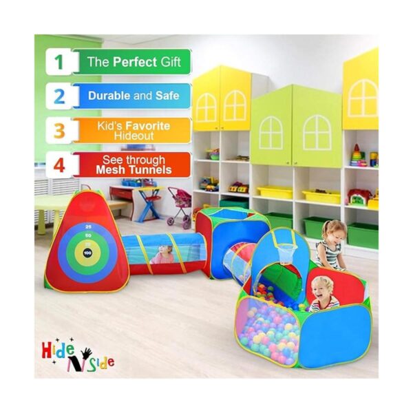 5pc Kids Playhouse Jungle Gym WPop Up Play Tents Túneles_2