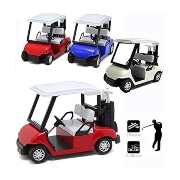 6 Pack Bundle 4 Carrito de golf Modelo de metal_2