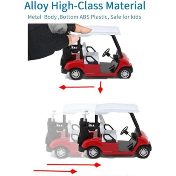 6 Pack Bundle 4 Carrito de golf Modelo de metal_4