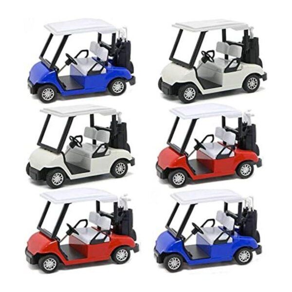 6 Pack Bundle 4 Carrito de golf Modelo de metal_1