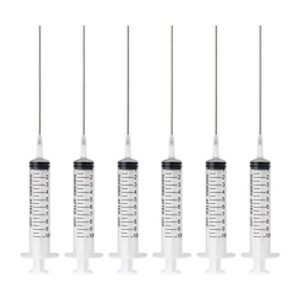 6 Pack0.3 fl oz Jeringa de medición de plástico con aguja