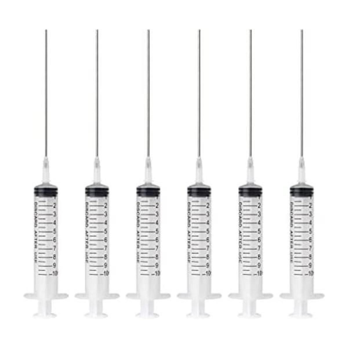 6 Pack0.3 fl oz Jeringa de medición de plástico con aguja