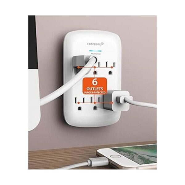 6 Soporte de pared de salida Surge Protector Fosmon ETL_3